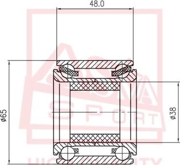 ASVA DAC38650252-48 - Підшипник ступиці колеса avtolavka.club