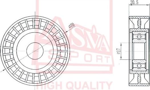 ASVA FDBP-014 - Натяжна ролик, клиновий ремінь avtolavka.club