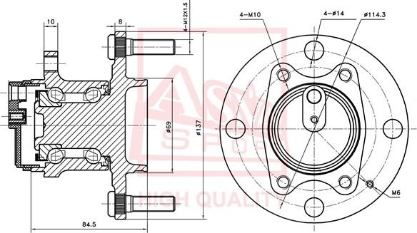 ASVA MTWH-Z30R - Маточина колеса avtolavka.club