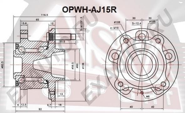 ASVA OPWH-AJ15R - Маточина колеса avtolavka.club