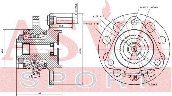 ASVA SYWH-REX2F - Маточина колеса avtolavka.club