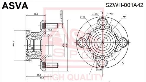 ASVA SZWH-001A42 - Маточина колеса avtolavka.club