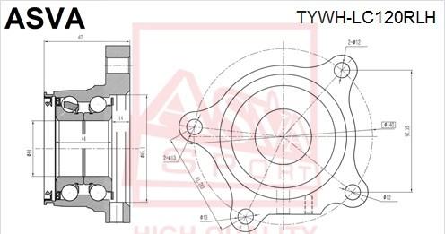 ASVA TYWH-LC120RLH - Маточина колеса avtolavka.club