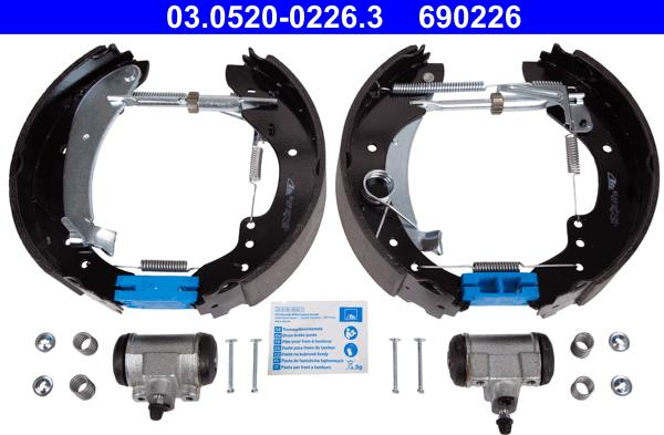 ATE 03.0520-0226.3 - Комплект гальм, барабанний механізм avtolavka.club