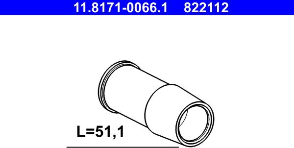 ATE 11.8171-0066.1 - Напрямна гільза, корпус скоби гальма avtolavka.club