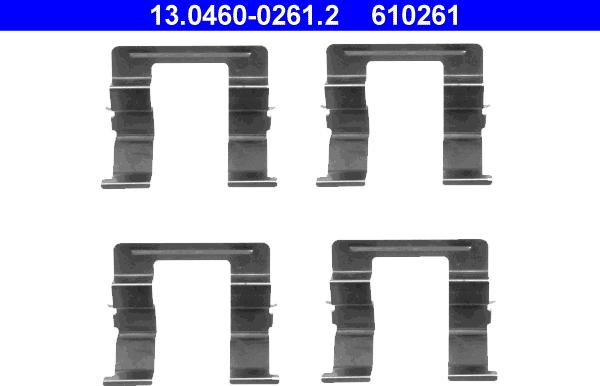 ATE 13.0460-0261.2 - Комплектуючі, колодки дискового гальма avtolavka.club