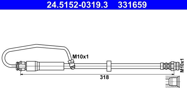 ATE 24.5152-0319.3 - Гальмівний шланг avtolavka.club