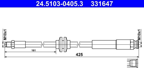 ATE 24.5103-0405.3 - Гальмівний шланг avtolavka.club