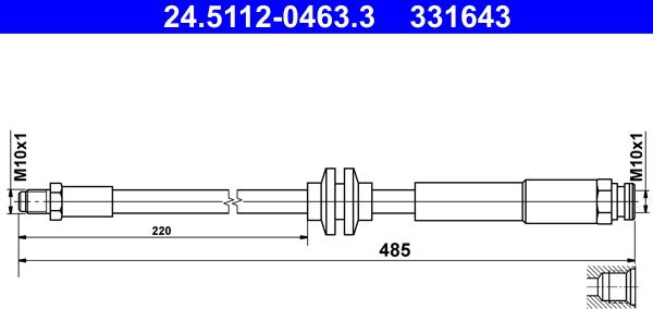 ATE 24.5112-0463.3 - Гальмівний шланг avtolavka.club