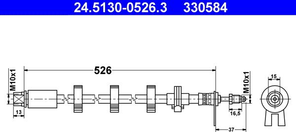 ATE 24.5130-0526.3 - Гальмівний шланг avtolavka.club