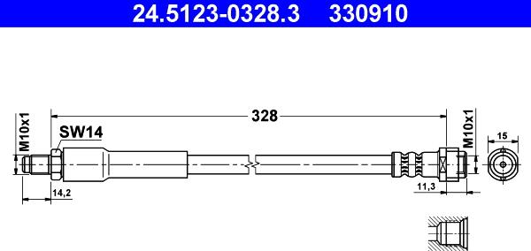 ATE 24.5123-0328.3 - Гальмівний шланг avtolavka.club