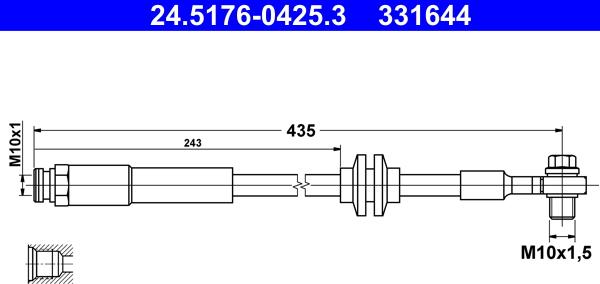 ATE 24.5176-0425.3 - Гальмівний шланг avtolavka.club