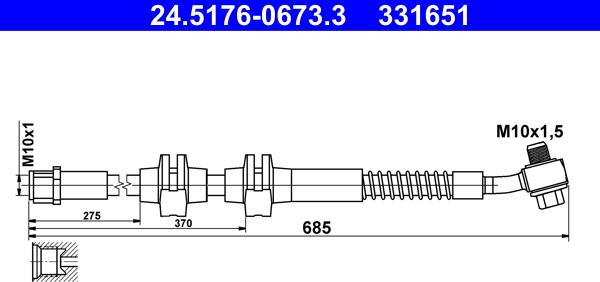 ATE 24.5176-0673.3 - Гальмівний шланг avtolavka.club