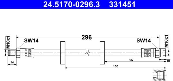 ATE 24.5170-0296.3 - Гальмівний шланг avtolavka.club