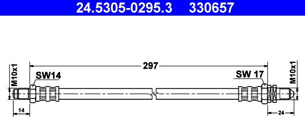 ATE 24.5305-0295.3 - Гальмівний шланг avtolavka.club