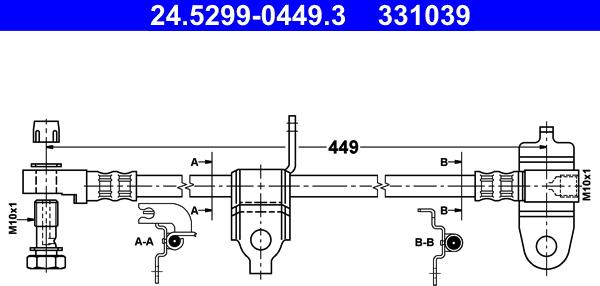 ATE 24.5299-0449.3 - Гальмівний шланг avtolavka.club