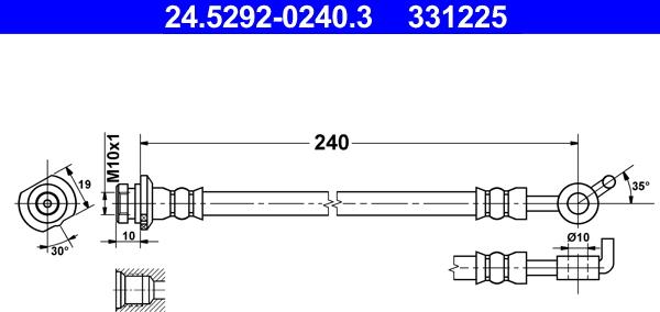 ATE 24.5292-0240.3 - Гальмівний шланг avtolavka.club