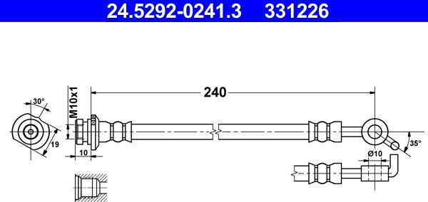 ATE 24.5292-0241.3 - Гальмівний шланг avtolavka.club