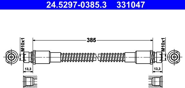 ATE 24.5297-0385.3 - Гальмівний шланг avtolavka.club