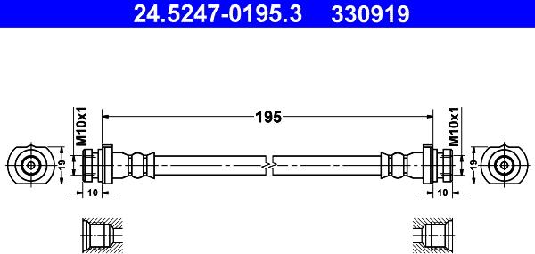 ATE 24.5247-0195.3 - Гальмівний шланг avtolavka.club