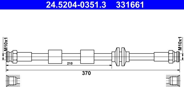 ATE 24.5204-0351.3 - Гальмівний шланг avtolavka.club