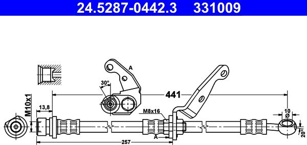 ATE 24.5287-0442.3 - Гальмівний шланг avtolavka.club