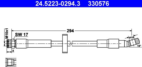 ATE 24.5223-0294.3 - Гальмівний шланг avtolavka.club