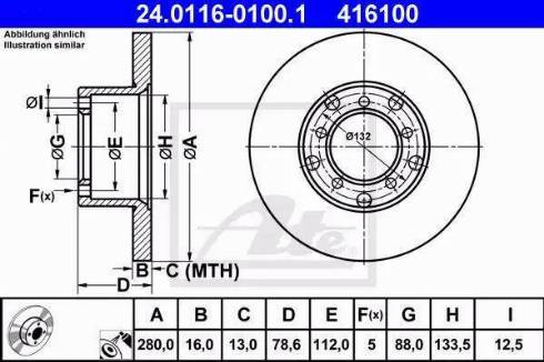 Alpha Brakes HTP-ME-004 - Гальмівний диск avtolavka.club