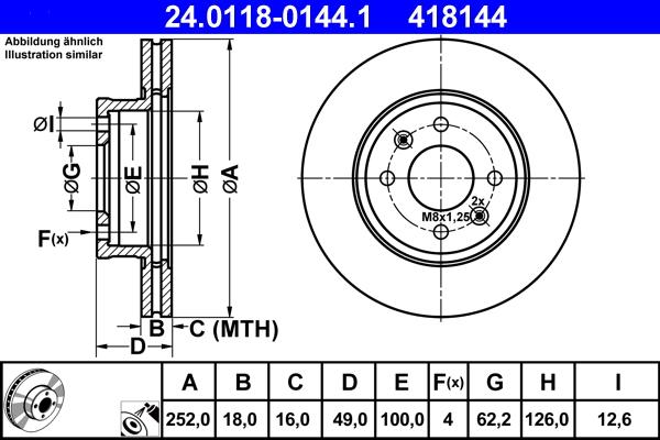 ATE 24.0118-0144.1 - Гальмівний диск avtolavka.club