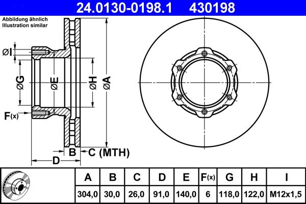 ATE 24.0130-0198.1 - Гальмівний диск avtolavka.club