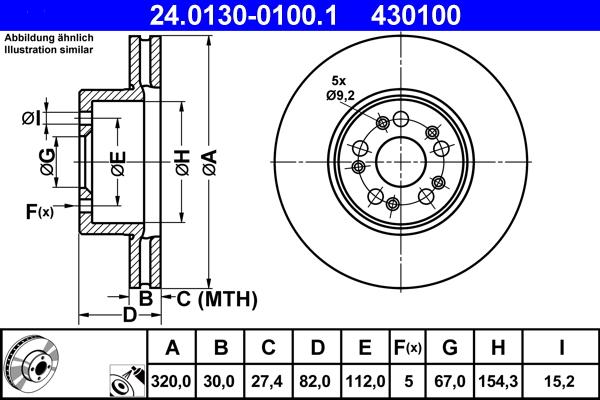 ATE 24.0130-0100.1 - Гальмівний диск avtolavka.club