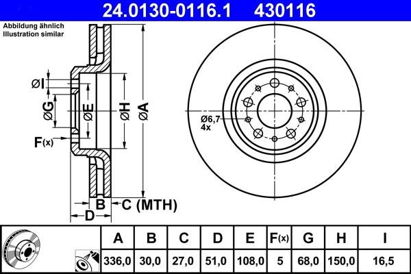 ATE 24.0130-0116.1 - Гальмівний диск avtolavka.club