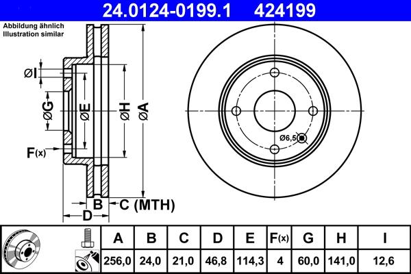 ATE 24.0124-0199.1 - Гальмівний диск avtolavka.club