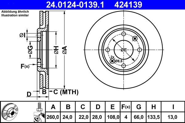 ATE 24.0124-0139.1 - Гальмівний диск avtolavka.club