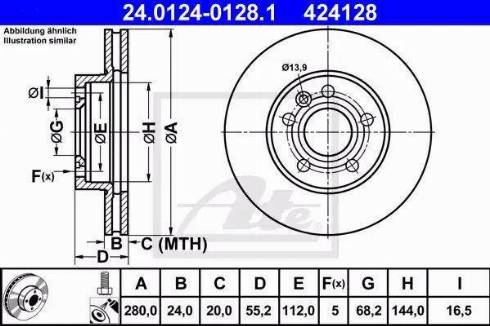 Alpha Brakes HTP-VW-005 - Гальмівний диск avtolavka.club