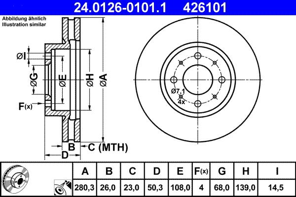 ATE 24.0126-0101.1 - Гальмівний диск avtolavka.club