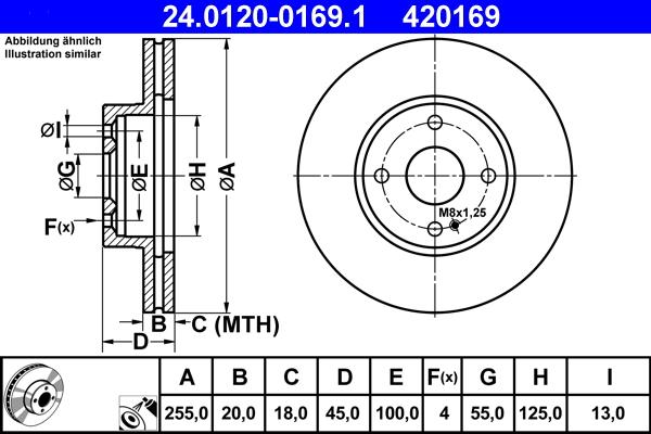 ATE 24.0120-0169.1 - Гальмівний диск avtolavka.club