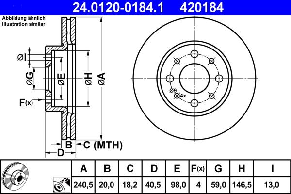 ATE 24.0120-0184.1 - Гальмівний диск avtolavka.club