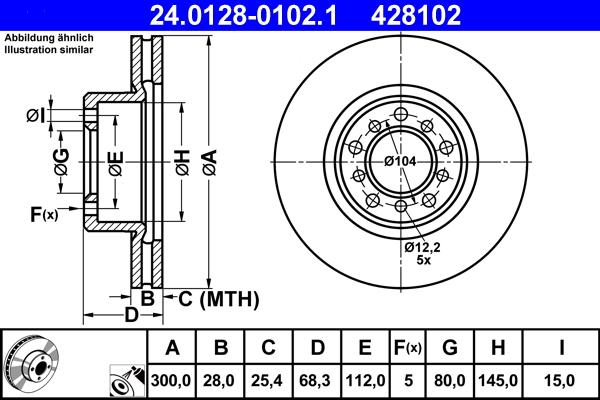 ATE 24.0128-0102.1 - Гальмівний диск avtolavka.club