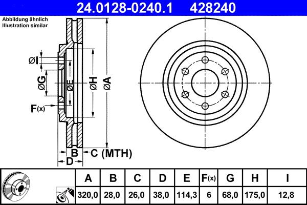 ATE 24.0128-0240.1 - Гальмівний диск avtolavka.club