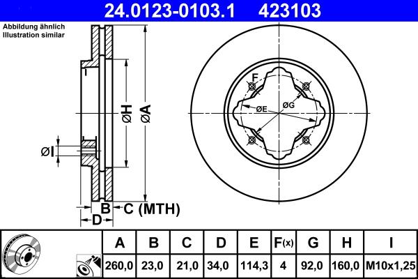 ATE 24.0123-0103.1 - Гальмівний диск avtolavka.club