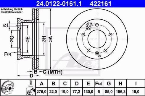 Alpha Brakes HTP-ME-022 - Гальмівний диск avtolavka.club