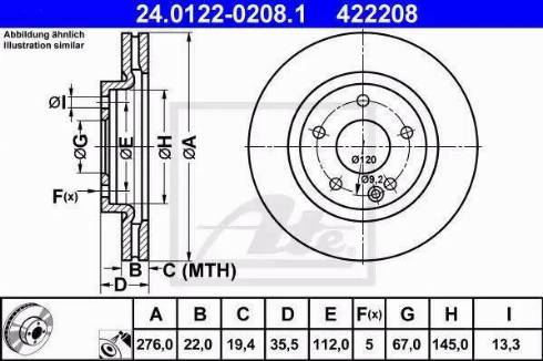 Alpha Brakes HTP-ME-049 - Гальмівний диск avtolavka.club