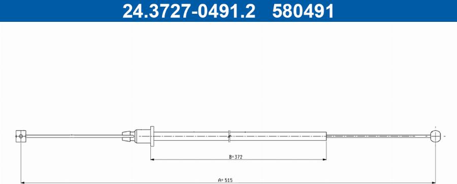 ATE 24.3727-0491.2 - Трос, гальмівна система avtolavka.club