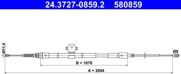 ATE 24.3727-0859.2 - Трос, гальмівна система avtolavka.club