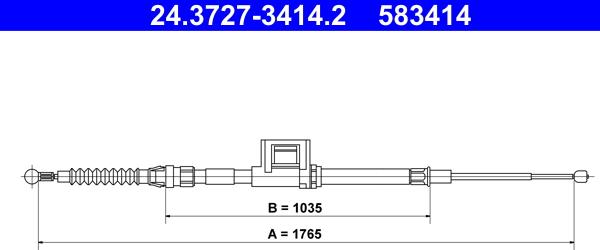 ATE 24.3727-3414.2 - Трос, гальмівна система avtolavka.club