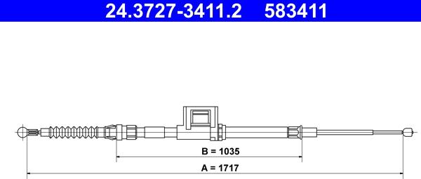 ATE 24.3727-3411.2 - Трос, гальмівна система avtolavka.club