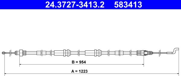 ATE 24.3727-3413.2 - Трос, гальмівна система avtolavka.club