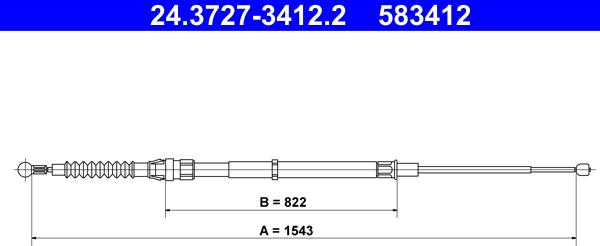 ATE 24.3727-3412.2 - Трос, гальмівна система avtolavka.club