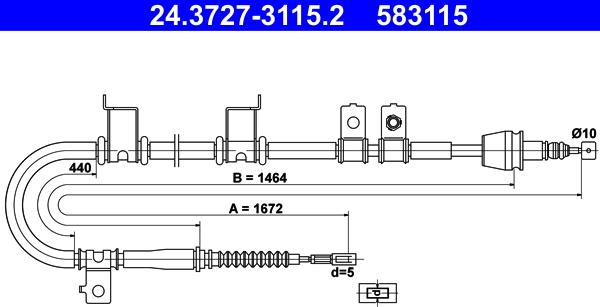 ATE 24.3727-3115.2 - Трос, гальмівна система avtolavka.club